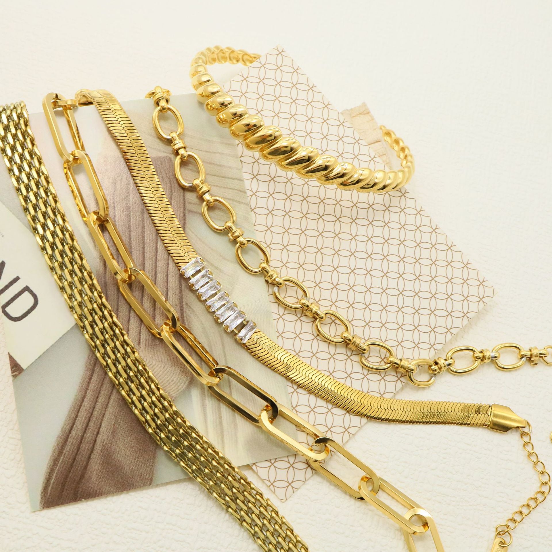 Wholesale Snake Bone Chain Titanium Steel Bracelet